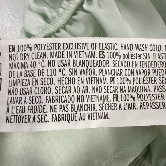 Foreza 21 Top Women S Mint Green‎ Satin Ruffle Milkmaid Fairy 90s Y2K - Picture 9 of 9